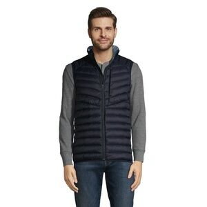 Lands' End NWT Men's Ultra Lightweight Down Vest in Radiant Navy